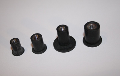 Gummimuttern für Windschild und Co.