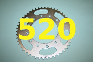 Kettenteilung 520 = 5/8 Zoll x 1/4 Zoll Kettenteilung 520 = 5/8 Zoll x 1/4 Zoll