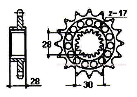 Ritzel vorne nach Abmessungen sortiert Ritzel vorne nach Abmessungen sortiert