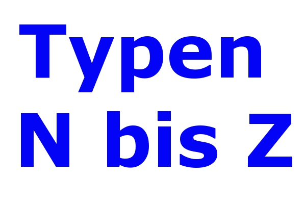 Bezeichnung fängt mit N bis Z an Bezeichnung fängt mit N bis Z an