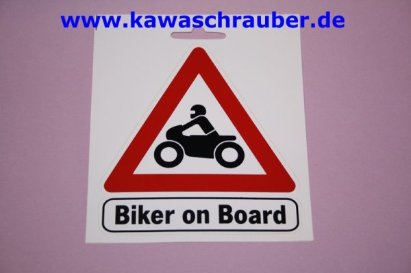Aufkleber biker on board