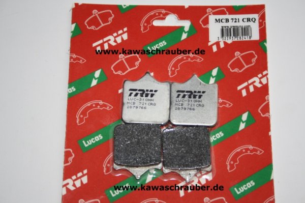 CRQ Rennsport Carbon Bremsbeläge vorne Aprilia RSV 1000 Tuono Racing Typ RR Baujahre 2002-2011