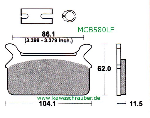 Bremsbeläge hinten HD Harley Davidson FXDL 1340 Dyna Low Rider