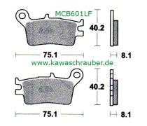 Bremsbeläge hinten Honda CRM250 R Bj. 1989-1990