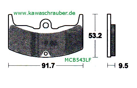 Bremsbeläge hinten Honda CB650 SC Typ RC08
