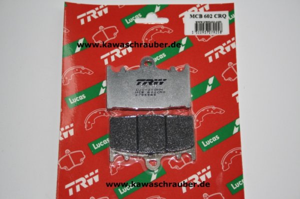 CRQ Carbon Rennsport Bremsbeläge vorne Kawasaki ZXR750 Typ ZX750L Bj. 1991-1995