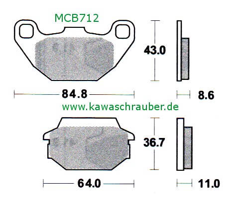 Sinter Bremsbeläge vorne Kymco 200 Like i. Bj. 2009