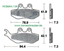 Sinter Bremsbeläge vorne Piaggio GTX 125 Super Hexagon mit Grimeca Bremsanlage