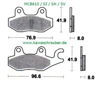 Sinter Bremsbeläge vorne rechts Sinnis QM 125 Stealth