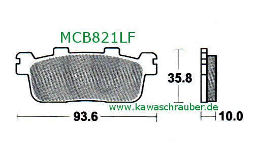 Bremsbeläge hinten TGB 125 X-Motion i.e.