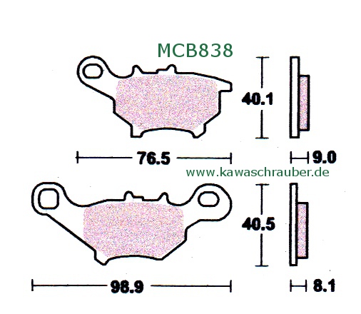 Bremsbeläge vorne Yamaha CV50 A/R Jog Bj. 2003-2008