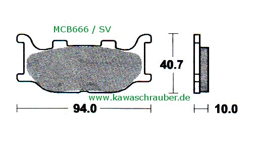 Bremsbeläge vorne Yamaha YP250 Majesty DX/ABS Typ SG04