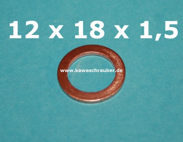 Dichtring Dichtung Kupfer massiv Dresselhaus DIN7603A 12x18x1,5