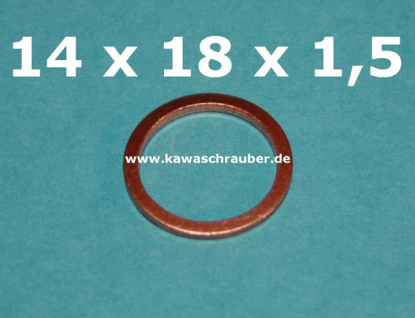 Dichtring Dichtung Kupfer massiv Dresselhaus DIN7603A 14x18x1,5