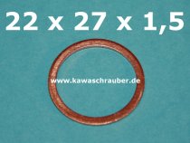 Dichtring Dichtung Kupfer massiv Dresselhaus DIN7603A 22x27x1,5