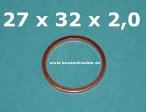 Dichtring Dichtung Kupfer massiv Dresselhaus DIN7603A 27x32x2,0