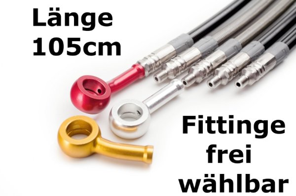 Bremsleitung Stahlflex Stahlflexleitung TRW Varioflex Bremse / Kupplung 105cm mit Teilegutachten