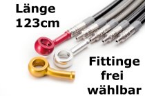 Bremsleitung Stahlflex Stahlflexleitung TRW Varioflex Bremse / Kupplung 123cm mit Teilegutachten
