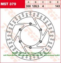 143/126,5/300 MST379 Bremsscheibe von TRW mit ABE