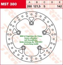 142/121,5/260 MST380 Bremsscheibe von TRW mit ABE