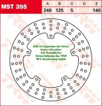 140/125/240 MST395 Bremsscheibe von TRW mit ABE