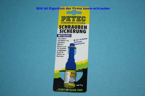 Petec Schraubensicherung mittelfest 5gr (Grundpreis 1510,-€/1l)