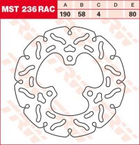 80/58/190 MST236RAC Bremsscheibe von TRW mit ABE