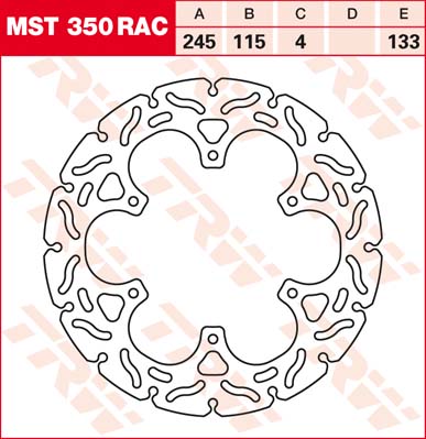 133/115/245 MST350RAC Bremsscheibe von TRW mit ABE