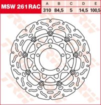 100,5/84,5/310 MSW261RAC Bremsscheibe von TRW mit ABE
