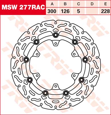 143/126/300 MSW277RAC Bremsscheibe von TRW mit ABE