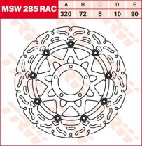 90/72,2/320 MSW285RAC Bremsscheibe von TRW mit ABE