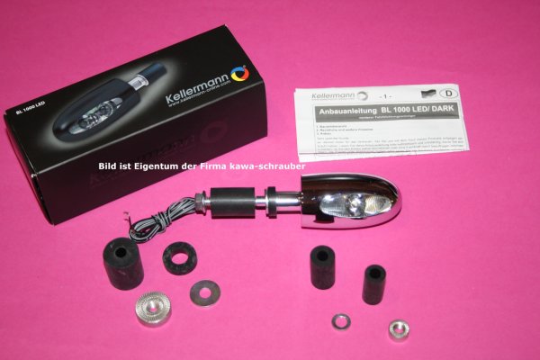 Kellermann Lenkerenden Blinker BL1000LED BL 1000 LED chrom Klarglas