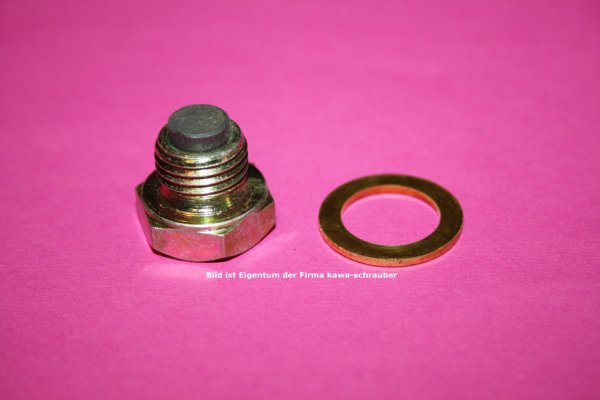 Öl Ablaßschraube Ablassschraube magnetisch mit Dichtring M14x1,5 für Honda Yamaha
