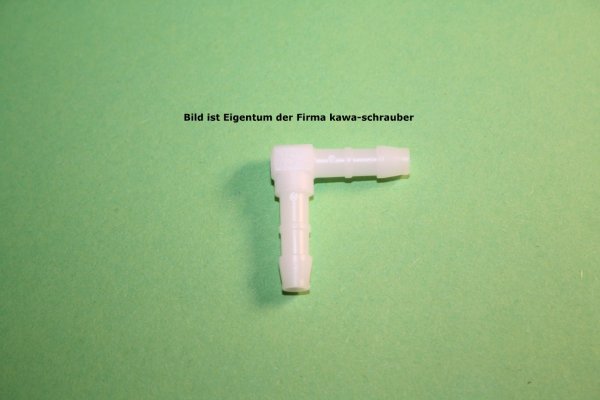 Kunststoff Schlauchverbinder Eckverbinder Winkel 90° 4mm