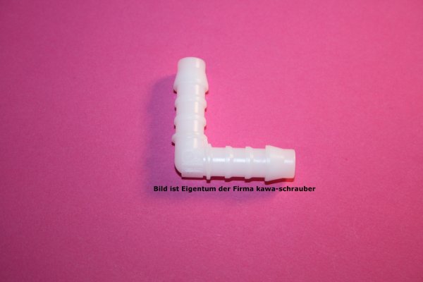 Kunststoff Schlauchverbinder Eckverbinder Winkel 90° 9mm