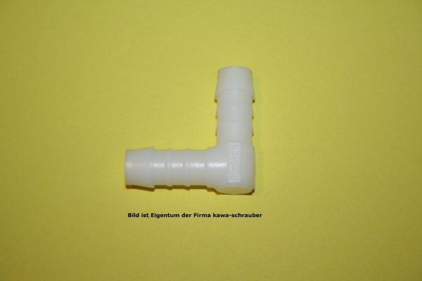 Kunststoff Schlauchverbinder Eckverbinder Winkel 90° 13mm