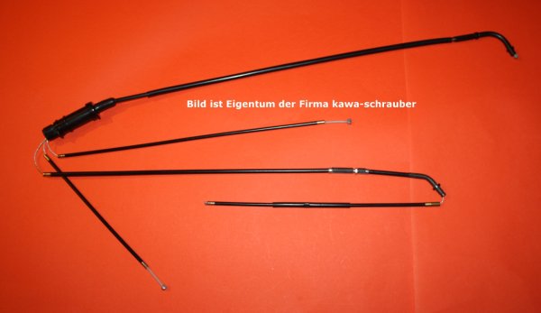 Gaszug Set Öffner Yamaha RD500 YPVS Typen 47X / 1GE 4-teilig