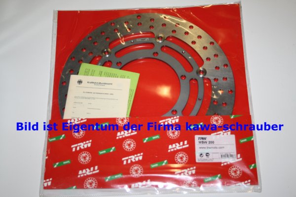 Bremsscheibe vorne von TRW mit ABE für BMW K100 1000 RS K1000RS 16V / ABS Typ 100 Bj. 1989-1992