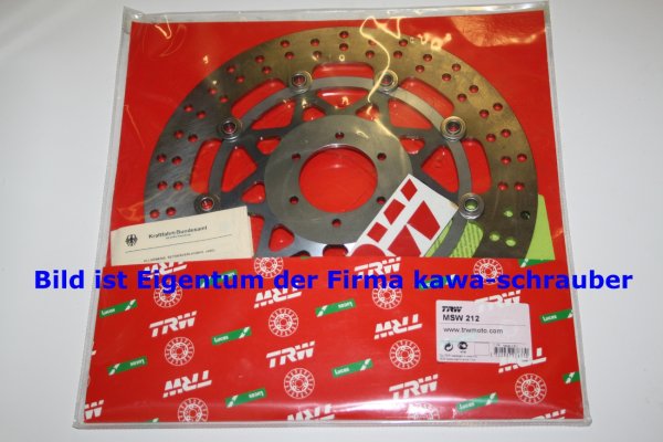 Bremsscheibe vorne von TRW mit ABE für Honda CB250N Typ CB250N Bj. 1982-1988