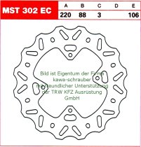 106/88/220 MST302EC Bremsscheibe offroad von TRW mit ABE