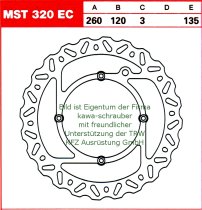 94/80/190 MST324EC Bremsscheibe offroad von TRW mit ABE
