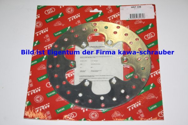 Bremsscheibe hinten von TRW mit ABE für Kawasaki KLX250R Typ LX250E / KLX250SE / KLX250SR Typ LX250B Bj. 1993-1998