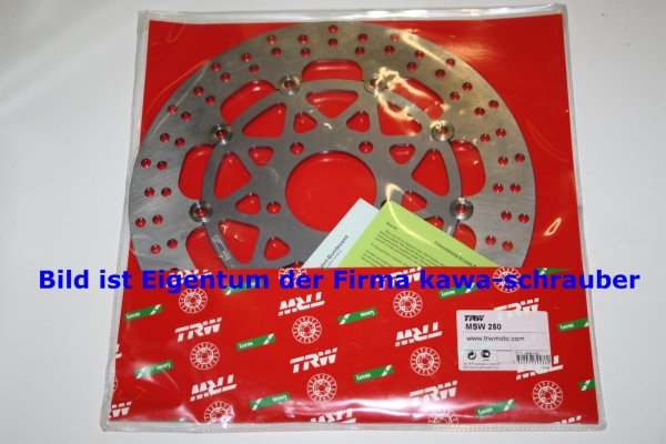 Bremsscheibe vorne von TRW mit ABE für Kawasaki KLV1000 Typ LV1000A Bj. ab 2004