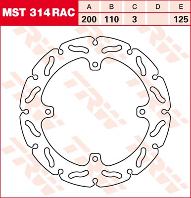 Bremsscheibe hinten von TRW mit ABE für KTM SX85 Bj. ab 2004