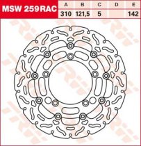 Bremsscheibe vorne von TRW mit ABE für Suzuki GSF650 Bandit Typ WVCJ ab Bj. 2008 / auch mit ABS