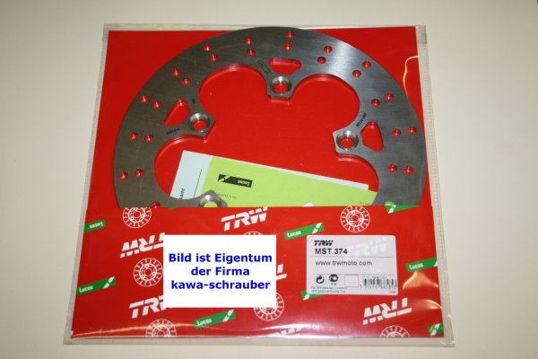 Bremsscheibe hinten von TRW mit ABE für Yamaha XJ6 600 Diversion / ABS Typ RJ19 ab Bj. 2009