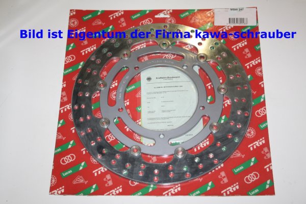 Bremsscheibe vorne von TRW mit ABE für Yamaha YZF1000 R1 Typ RN12 Bj. 2004-2006