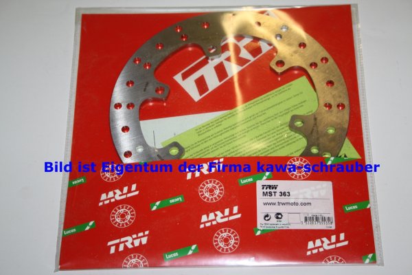 Bremsscheibe hinten von TRW mit ABE für Yamaha YZF1000 R1 Typ RN09 Bj. 2002-2003