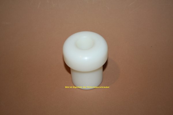 Qualitäts- Sturzpad / Crashpad Polyamid weiß pilzform 70x60mm