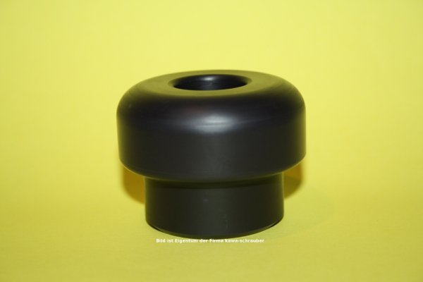 Qualitäts- Sturzpad / Crashpad Polyamid schwarz pilzform 45x60mm